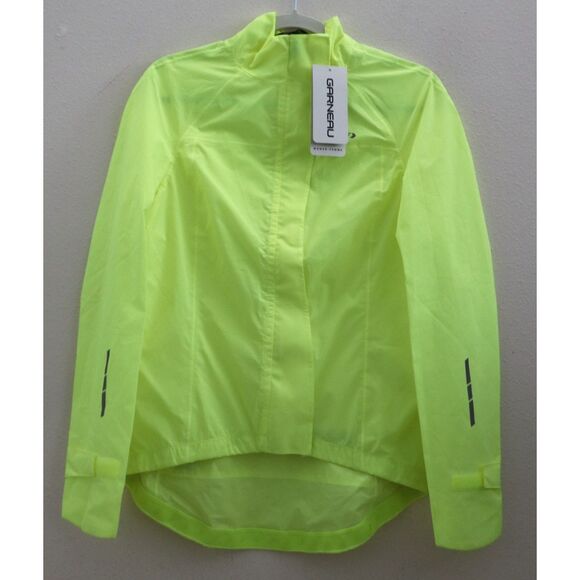 Louis Garneau 1030266 Women's Sz S Bright Yellow Sleet WP Cycling Jacket - Picture 1 of 12